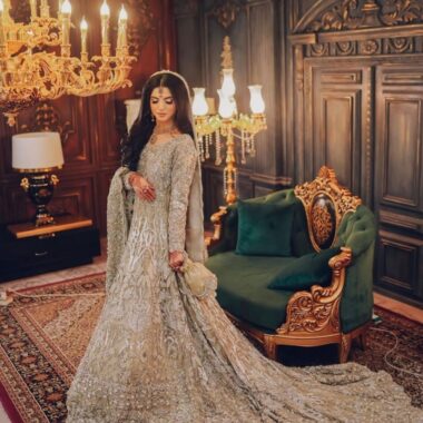 Silver Grey Reception Bridal Dress