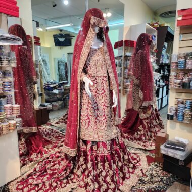 Red Bridal Lehenga with Heavy Dupatta