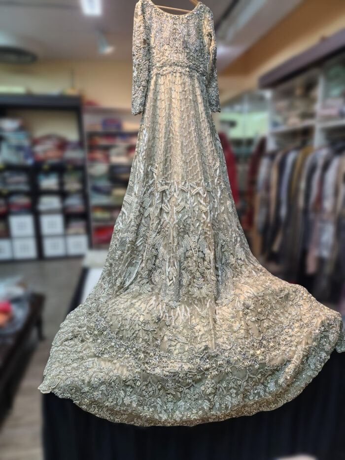 Light Silver Bridal Gown