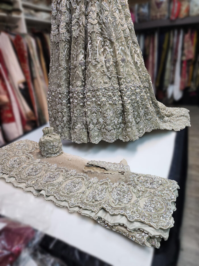 Light Silver Bridal Gown - Image 5