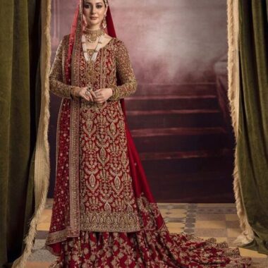 Red & Golden Heavy Worked Bridal Set