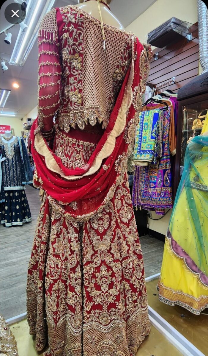 Red & Golden Heavy Worked Bridal Set - Image 2