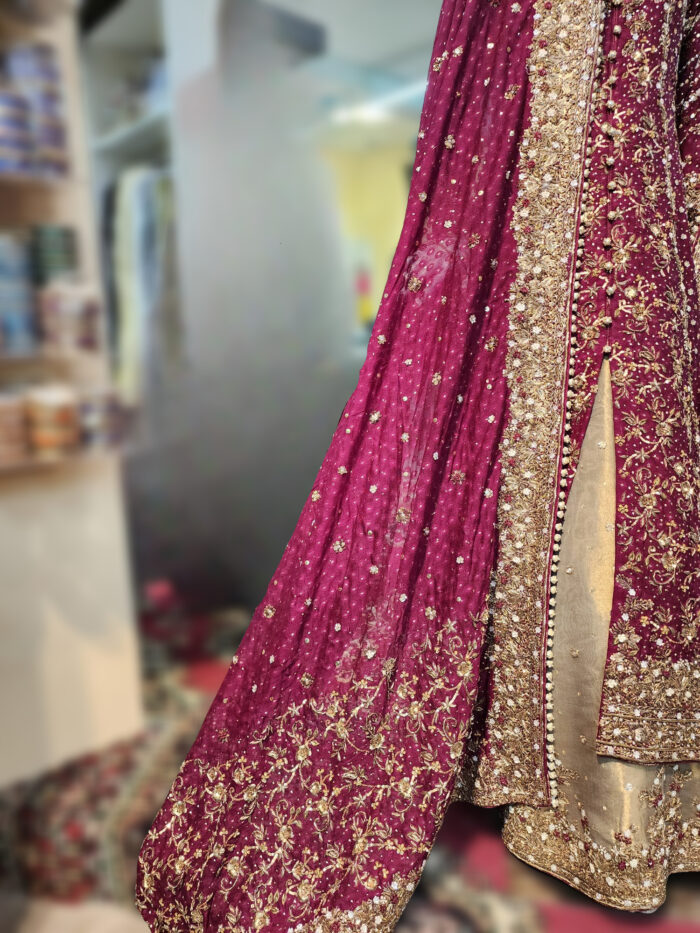 Red Bridal Maxi with Embroidered Borders - Image 6