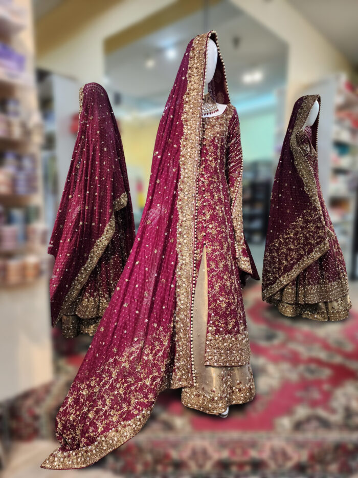 Red Bridal Maxi with Embroidered Borders - Image 5