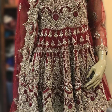 Red & Mustard Heavy Bridal Gharara