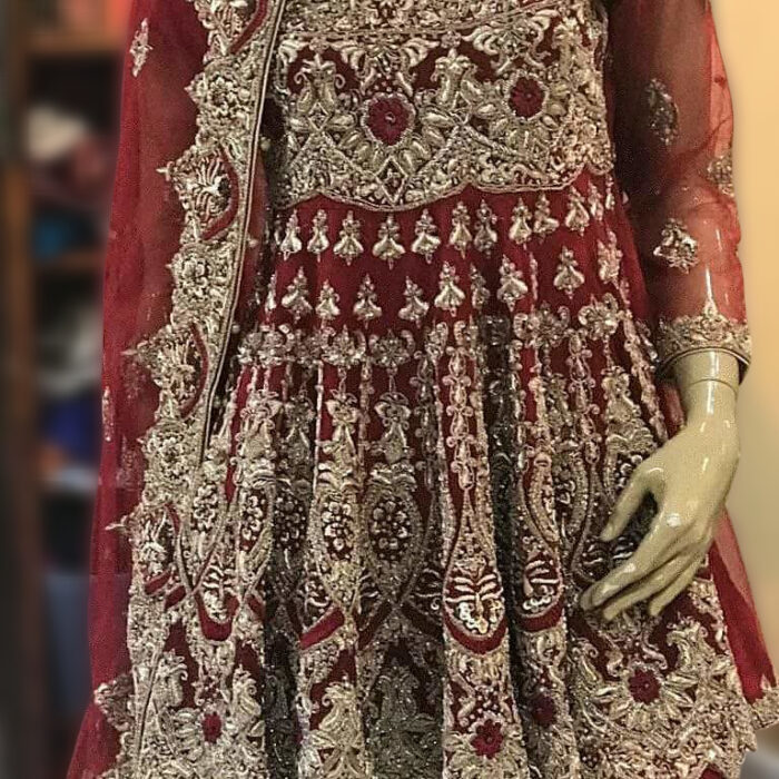 Red & Mustard Heavy Bridal Gharara