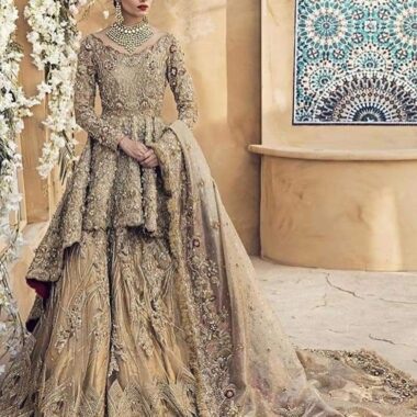 Champagne Gold Heavy Bridal Gown